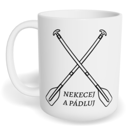 Hrnek klasický malý s vlastním potiskem - Nekecej a pádluj