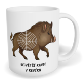 Hrnek klasický malý s vlastním potiskem - Největší kanec v revíru