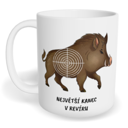 Hrnek klasický malý s vlastním potiskem - Největší kanec v revíru