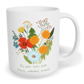 Hrnek klasický malý s vlastním potiskem - Žij jako luční květ
