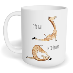 Hrnek klasický malý s vlastním potiskem - Dýchat, nedýchat