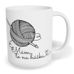 Hrnek klasický malý s vlastním potiskem - Mám to na háčku
