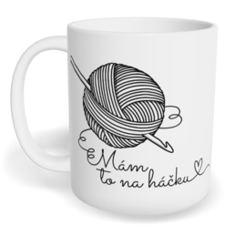 Hrnek klasický malý s vlastním potiskem - Mám to na háčku