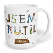 Hrnek klasický malý s vlastním potiskem - Jsem kutil