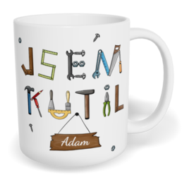 Hrnek klasický malý s vlastním potiskem - Jsem kutil