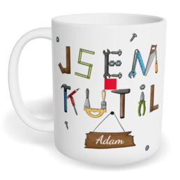 Hrnek klasický malý s vlastním potiskem - Jsem kutil