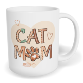 Hrnek klasický malý s vlastním potiskem - Cat mom