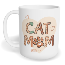 Hrnek klasický malý s vlastním potiskem - Cat mom