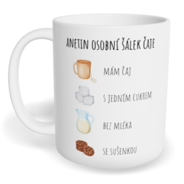 Hrnek klasický malý s vlastním potiskem - Osobní hrníček s čajem