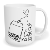 Hrnek klasický malý s vlastním potiskem - Čas na čaj