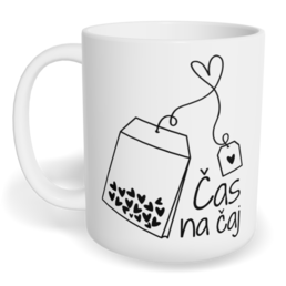 Hrnek klasický malý s vlastním potiskem - Čas na čaj