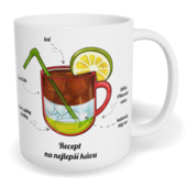 Hrnek klasický malý s vlastním potiskem - Recept na nejlepší kávu