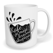Hrnek klasický malý s vlastním potiskem - Kafe je moje krevní skupina