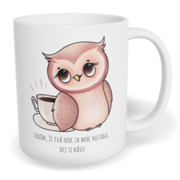 Hrnek klasický malý s vlastním potiskem - Náročná noc