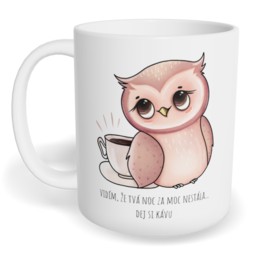 Hrnek klasický malý s vlastním potiskem - Náročná noc