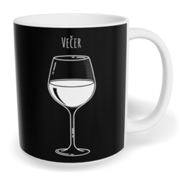 Hrnek klasický malý s vlastním potiskem - Ráno, večer