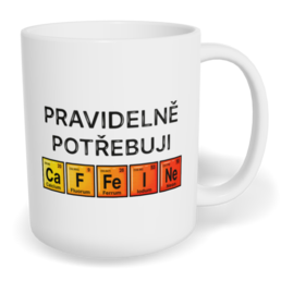 Hrnek klasický malý s vlastním potiskem - Potřebuji kofein