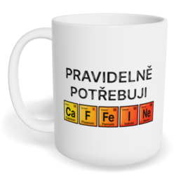 Hrnek klasický malý s vlastním potiskem - Potřebuji kofein
