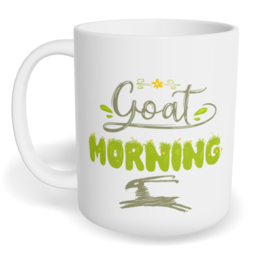 Hrnek klasický malý s vlastním potiskem - Goat morning