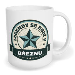 Hrnek klasický malý s vlastním potiskem - Legendy se rodí