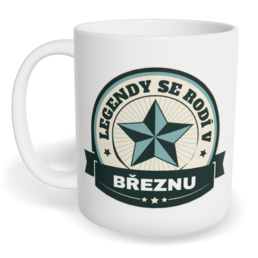 Hrnek klasický malý s vlastním potiskem - Legendy se rodí