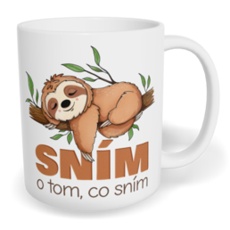 Hrnek klasický malý s vlastním potiskem - Sním o tom, co sním