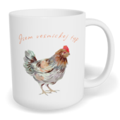 Hrnek klasický malý s vlastním potiskem - Jsem vesnickej typ slepice