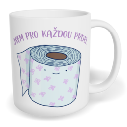 Hrnek klasický malý s vlastním potiskem - Jsem pro každou prdel