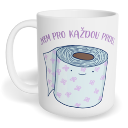 Hrnek klasický malý s vlastním potiskem - Jsem pro každou prdel