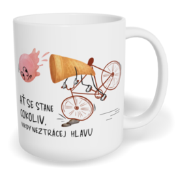 Hrnek klasický malý s vlastním potiskem - Neztrácej hlavu