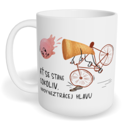 Hrnek klasický malý s vlastním potiskem - Neztrácej hlavu