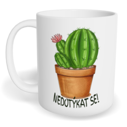 Hrnek klasický malý s vlastním potiskem - Nedotýkat se