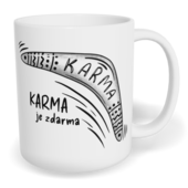 Hrnek klasický malý s vlastním potiskem - Karma je zdarma