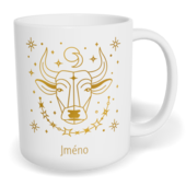 Hrnek klasický malý s vlastním potiskem - Znamení zvěrokruhu Býk