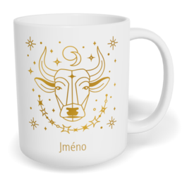 Hrnek klasický malý s vlastním potiskem - Znamení zvěrokruhu Býk