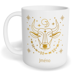 Hrnek klasický malý s vlastním potiskem - Znamení zvěrokruhu Býk