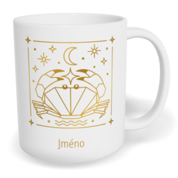 Hrnek klasický malý s vlastním potiskem - Znamení zvěrokruhu Rak