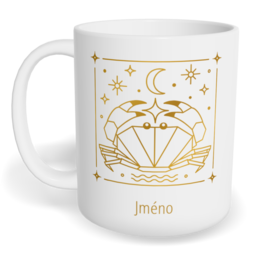Hrnek klasický malý s vlastním potiskem - Znamení zvěrokruhu Rak