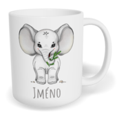 Hrnek klasický malý s vlastním potiskem - Slon