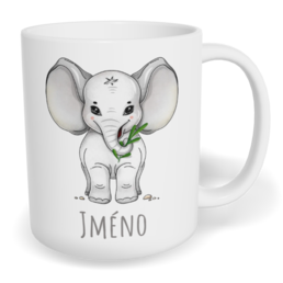 Hrnek klasický malý s vlastním potiskem - Slon