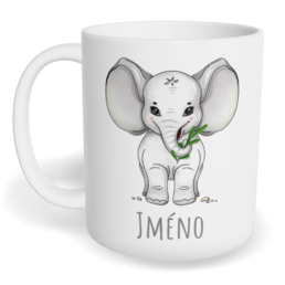 Hrnek klasický malý s vlastním potiskem - Slon