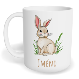 Hrnek klasický malý s vlastním potiskem - Králík
