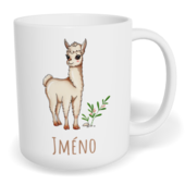 Hrnek klasický malý s vlastním potiskem - Lama