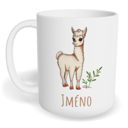 Hrnek klasický malý s vlastním potiskem - Lama