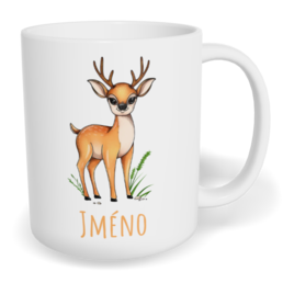 Hrnek klasický malý s vlastním potiskem - Srnka