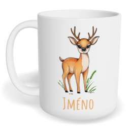 Hrnek klasický malý s vlastním potiskem - Srnka