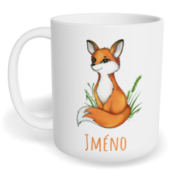 Hrnek klasický malý s vlastním potiskem - Liška