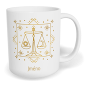 Hrnek klasický malý s vlastním potiskem - Znamení zvěrokruhu Váhy