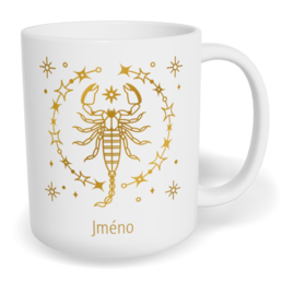 Hrnek klasický malý s vlastním potiskem - Znamení zvěrokruhu Štír