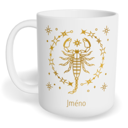 Hrnek klasický malý s vlastním potiskem - Znamení zvěrokruhu Štír